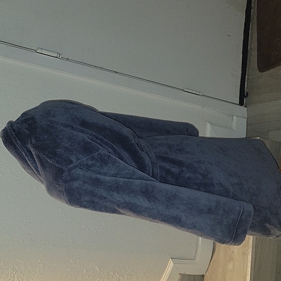 Calvin Klein Plush Robe Soft Cozy‎ Spa Bathrobe Loungewear Gray - Picture 6 of 6